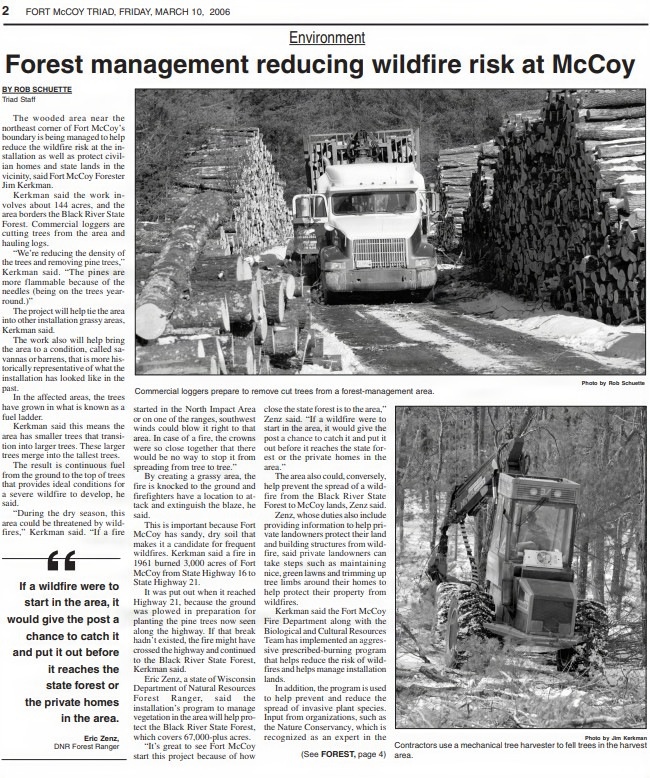 This Month in Fort McCoy History  — March