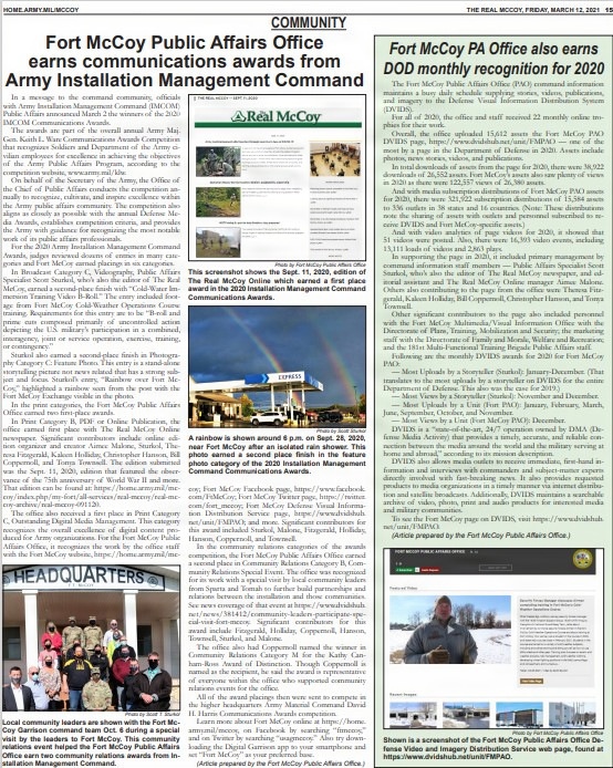 This Month in Fort McCoy History  — March