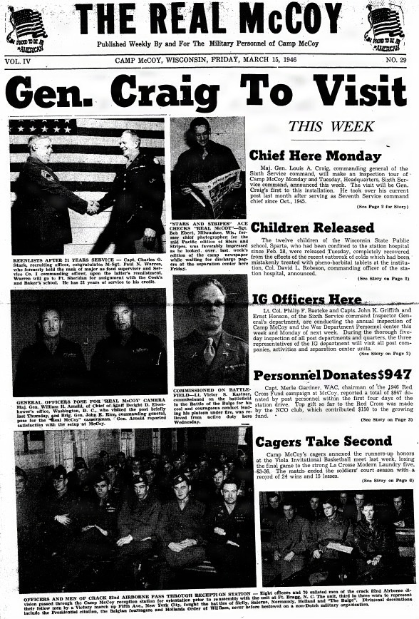 This Month in Fort McCoy History  — March