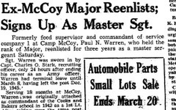 This Month in Fort McCoy History  — March