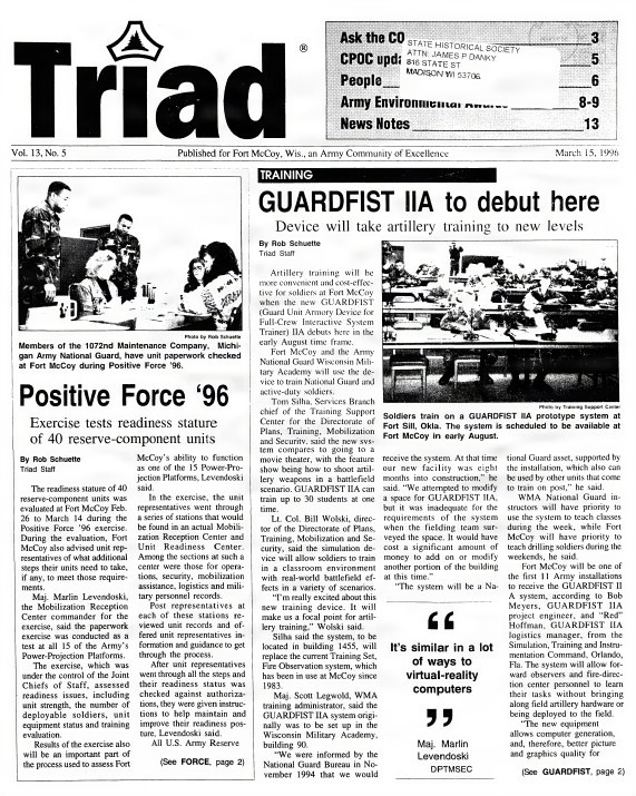 This Month in Fort McCoy History  — March