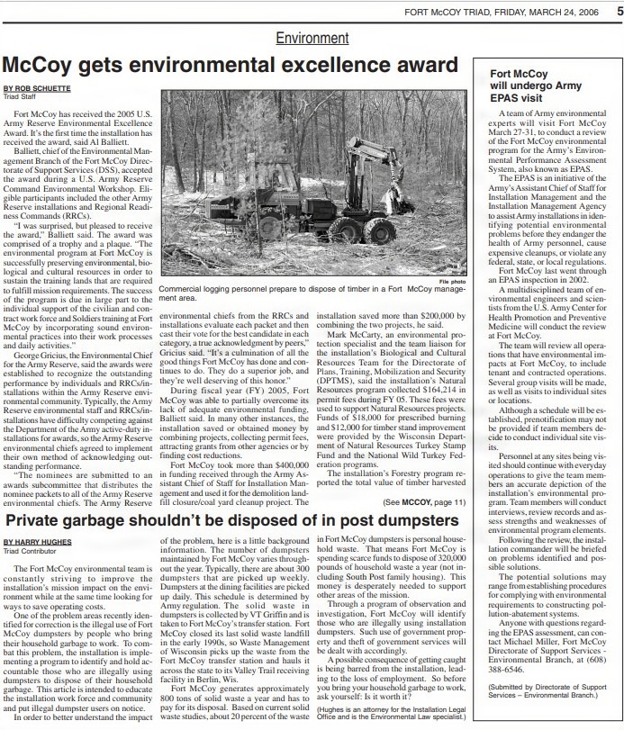 This Month in Fort McCoy History  — March