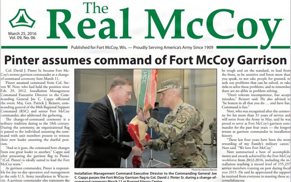 This Month in Fort McCoy History  — March