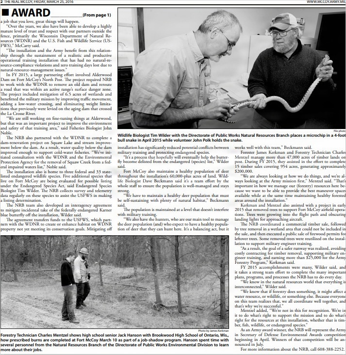 This Month in Fort McCoy History  — March