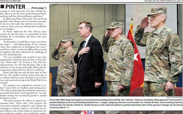 This Month in Fort McCoy History  — March