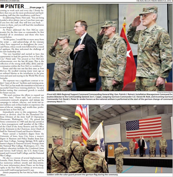 This Month in Fort McCoy History  — March