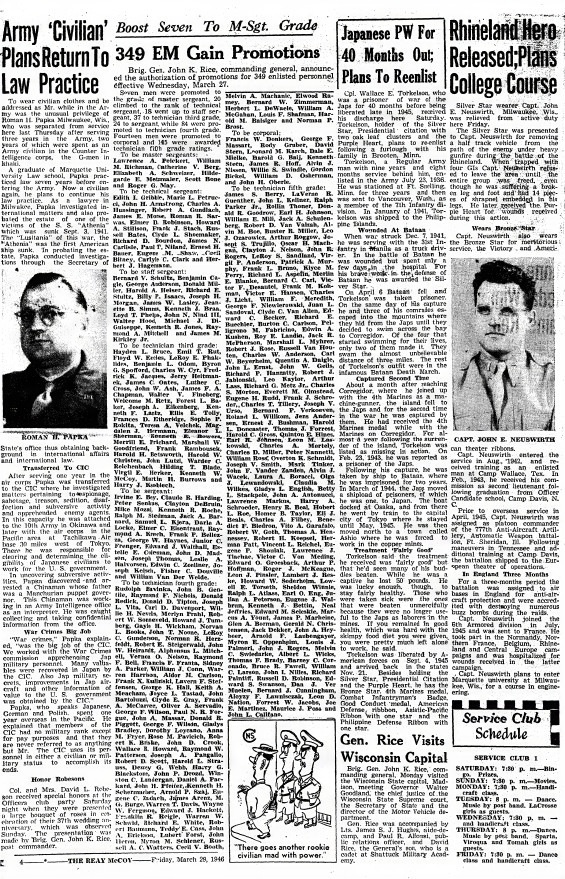 This Month in Fort McCoy History  — March