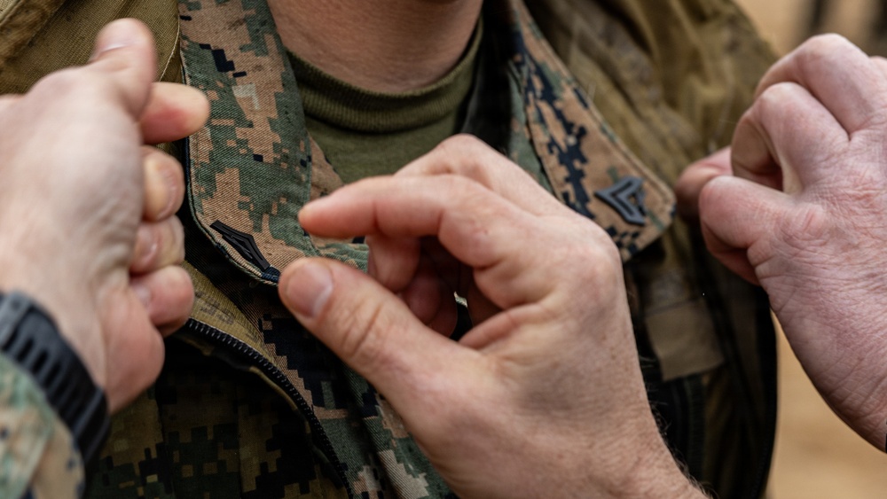 U.S. Marine with 12th LCT Meritoriously Promotes to Corporal in Republic of Korea