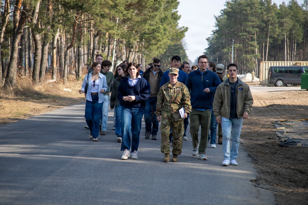 Notre Dame O'Brien International Security Center students tour USAG Poland's FOS Powidz
