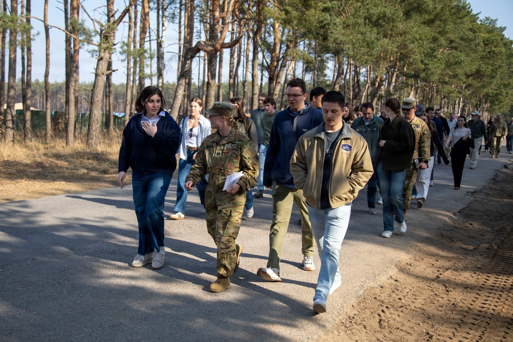 Notre Dame O'Brien International Security Center students tour USAG Poland's FOS Powidz