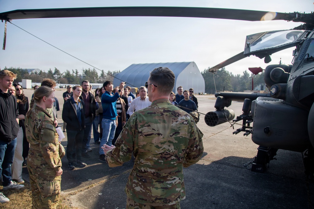 Notre Dame O'Brien International Security Center students tour USAG Poland's FOS Powidz