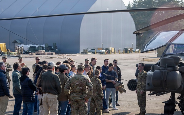 Notre Dame O'Brien International Security Center students tour USAG Poland's FOS Powidz