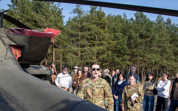 Notre Dame O'Brien International Security Center students tour USAG Poland's FOS Powidz