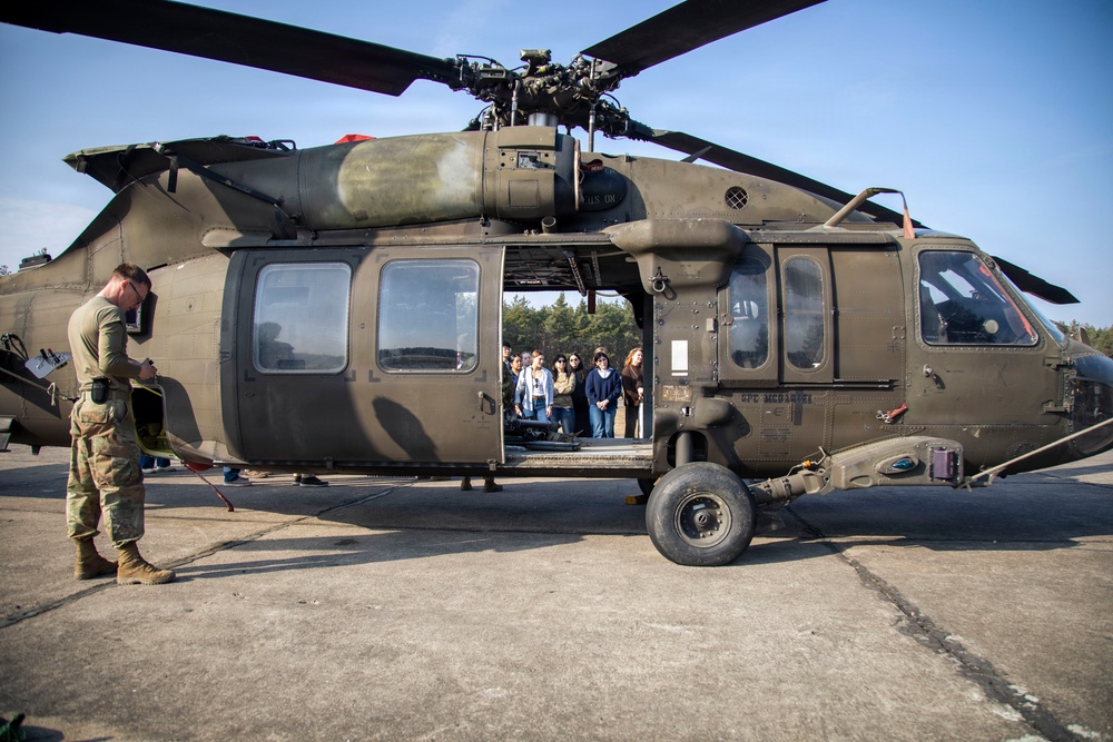 Notre Dame O'Brien International Security Center students tour USAG Poland's FOS Powidz