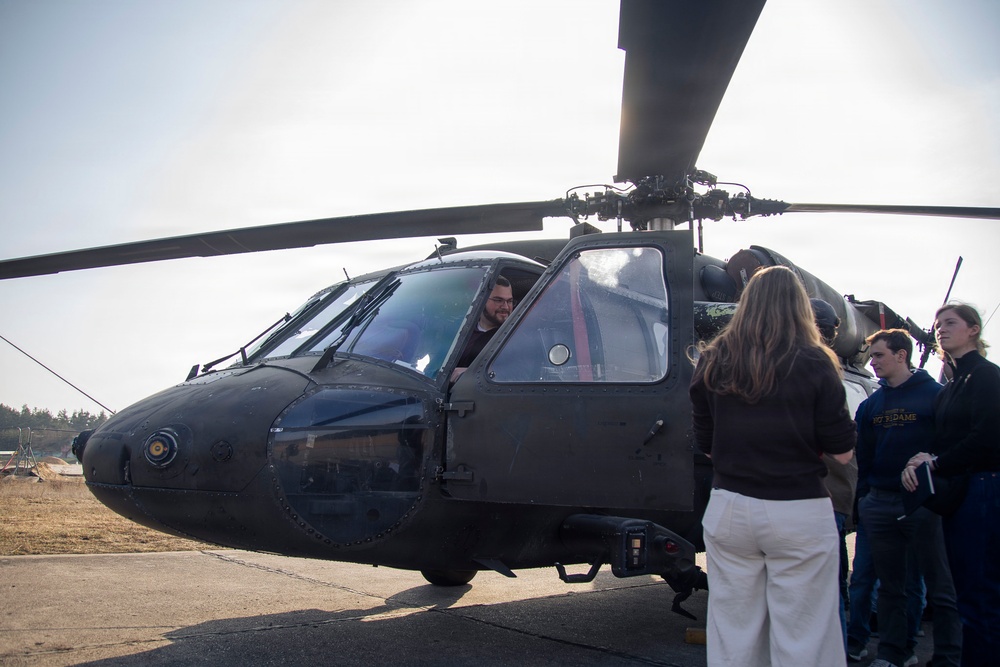 Notre Dame O'Brien International Security Center students tour USAG Poland's FOS Powidz