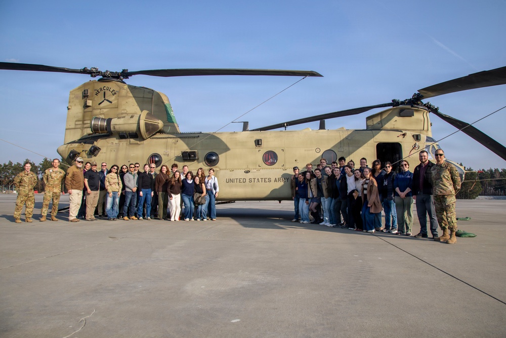 Notre Dame O'Brien International Security Center students tour USAG Poland's FOS Powidz