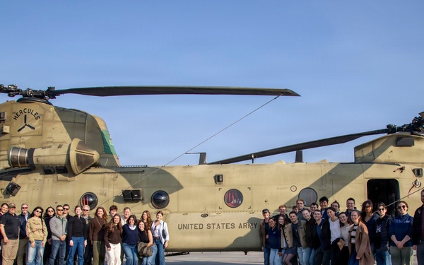 Notre Dame O'Brien International Security Center students tour USAG Poland's FOS Powidz