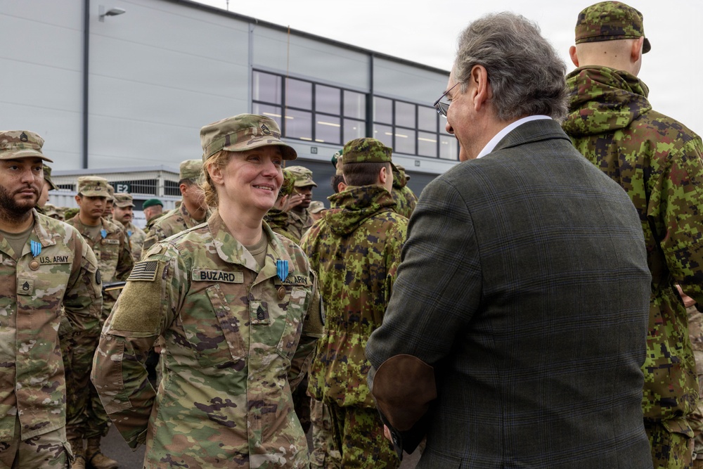Roman Pipko speaks with U.S. Soldiers in Estonia