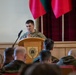 U.S. Army Capt. Jared Berken briefs Lithuanian audience on Civil Affairs and NATO CIMIC