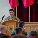U.S. Army Capt. Jared Berken briefs Lithuanian audience on Civil Affairs and NATO CIMIC