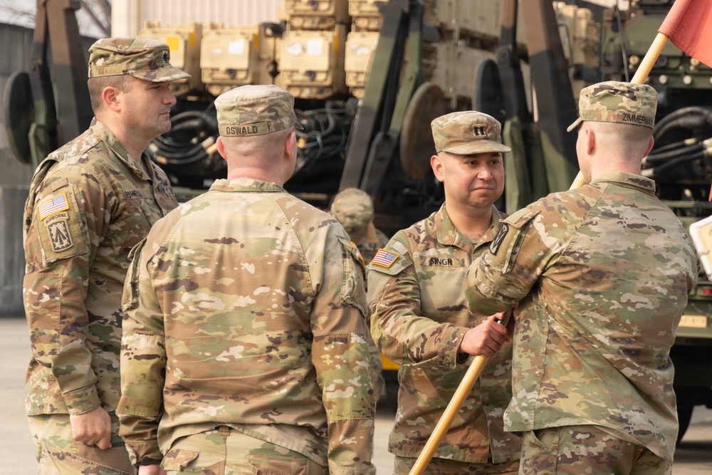 Delta Battery, 6th Battalion, 52nd Air Defense Artillery Regiment, Holds Change of Command Ceremony at Osan Air Base