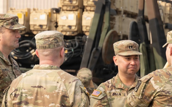 Delta Battery, 6th Battalion, 52nd Air Defense Artillery Regiment, Holds Change of Command Ceremony at Osan Air Base