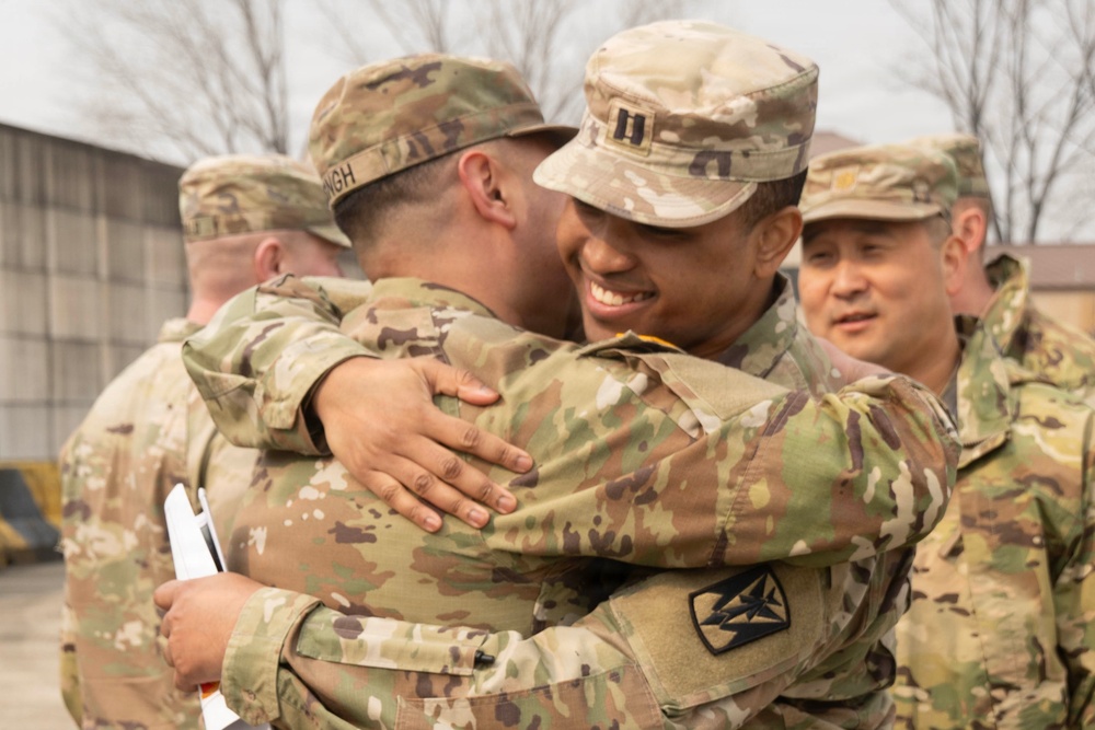 Delta Battery, 6th Battalion, 52nd Air Defense Artillery Regiment, Holds Change of Command Ceremony at Osan Air Base