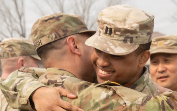 Delta Battery, 6th Battalion, 52nd Air Defense Artillery Regiment, Holds Change of Command Ceremony at Osan Air Base