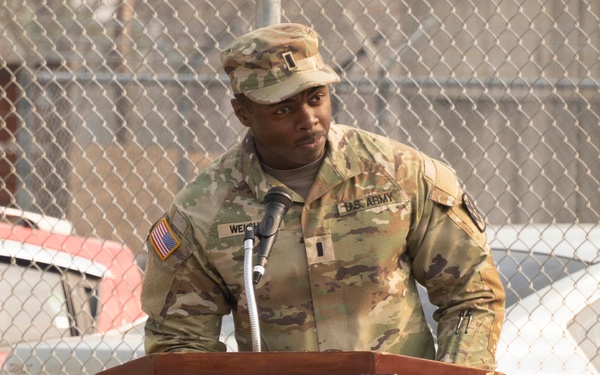 Delta Battery, 6th Battalion, 52nd Air Defense Artillery Regiment, Holds Change of Command Ceremony at Osan Air Base