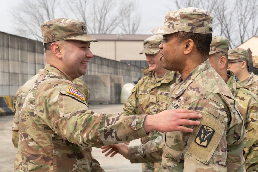 Delta Battery, 6th Battalion, 52nd Air Defense Artillery Regiment, Holds Change of Command Ceremony at Osan Air Base