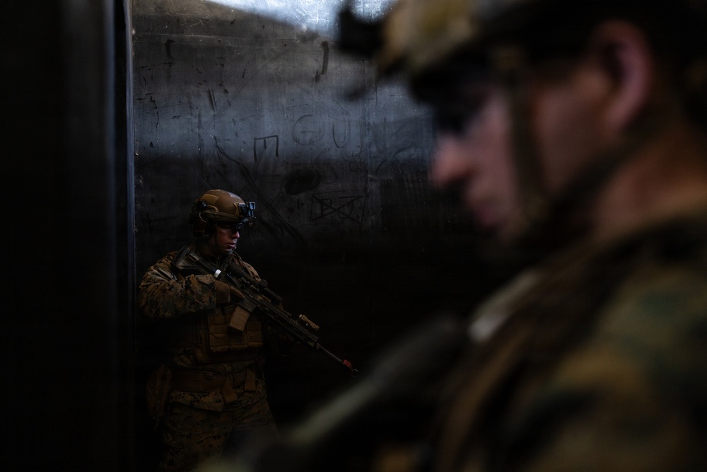 U.S. Marines with 12th LCT Execute Close Quarters Battle Drills