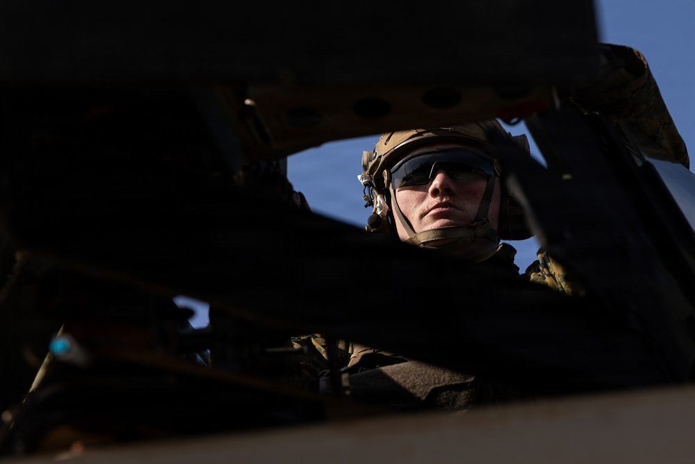 U.S. Marines with 12th MLR Execute a Convoy Live-Fire Range