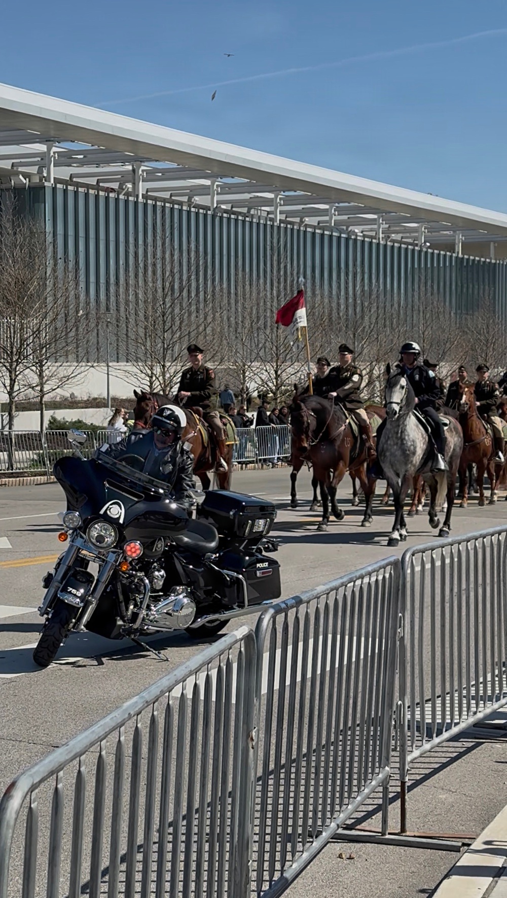 The 1st Infantry Division Band performs at the St. Patrick's Day Parade