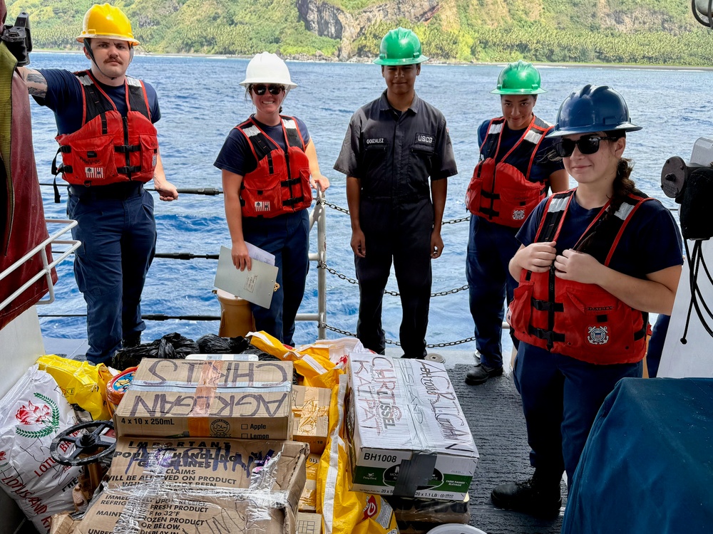 USCGC Frederick Hatch crew delivers supplies to Agrihan residents