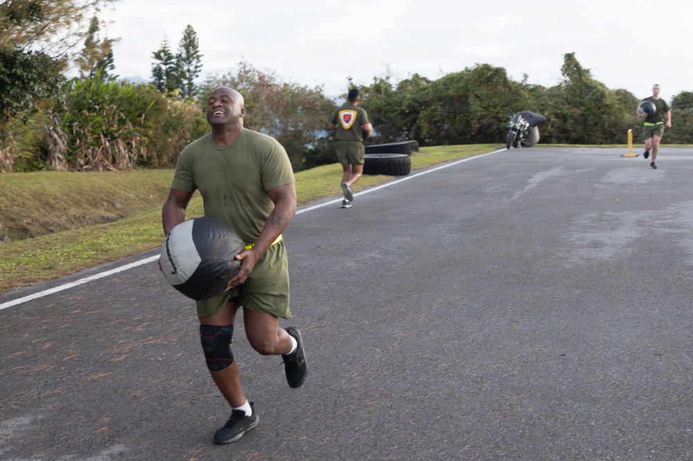 3rd Marine Division Staff and Officers Execute Physical Training Session