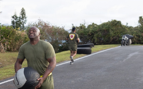 3rd Marine Division Staff and Officers Execute Physical Training Session