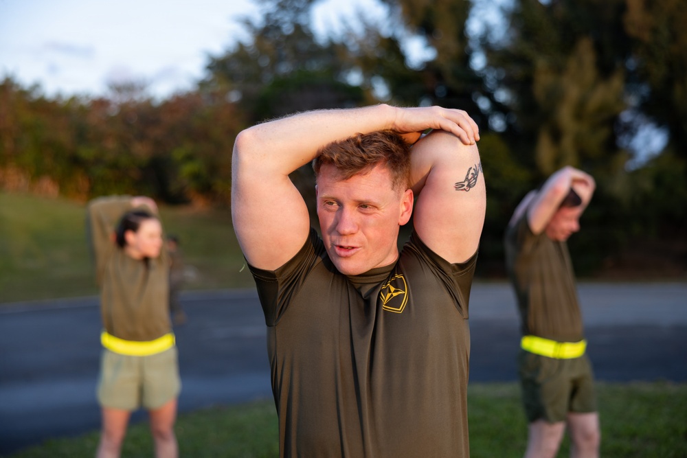 3rd Marine Division Staff and Officers Execute Physical Training Session