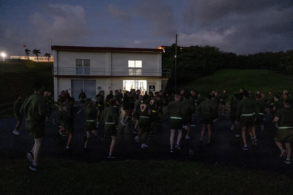 3rd Marine Division Staff and Officers Execute Physical Training Session