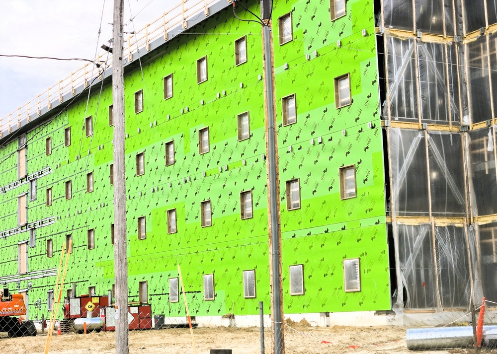 March 2026 construction operations for fiscal year 2024-funded $55.75 million Collective Training Officers Quarters Project at Fort McCoy