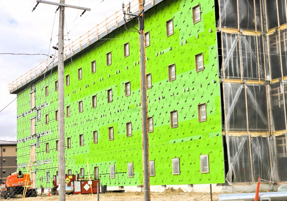 March 2026 construction operations for fiscal year 2024-funded $55.75 million Collective Training Officers Quarters Project at Fort McCoy