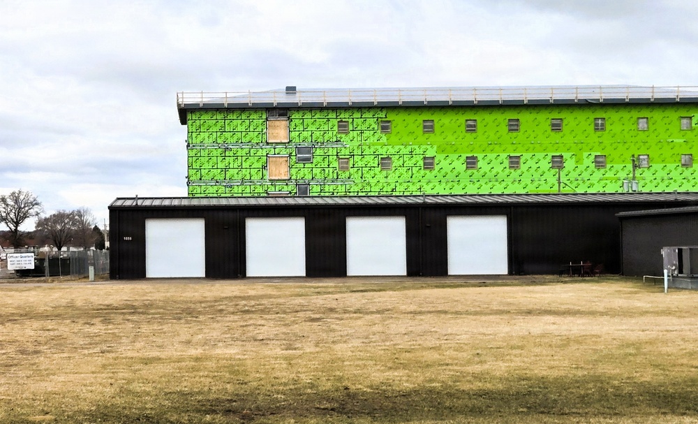 March 2026 construction operations for fiscal year 2024-funded $55.75 million Collective Training Officers Quarters Project at Fort McCoy