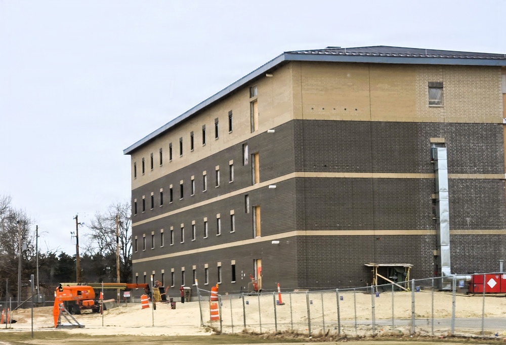 March 2026 construction operations for fiscal year 2024-funded $55.75 million Collective Training Officers Quarters Project at Fort McCoy