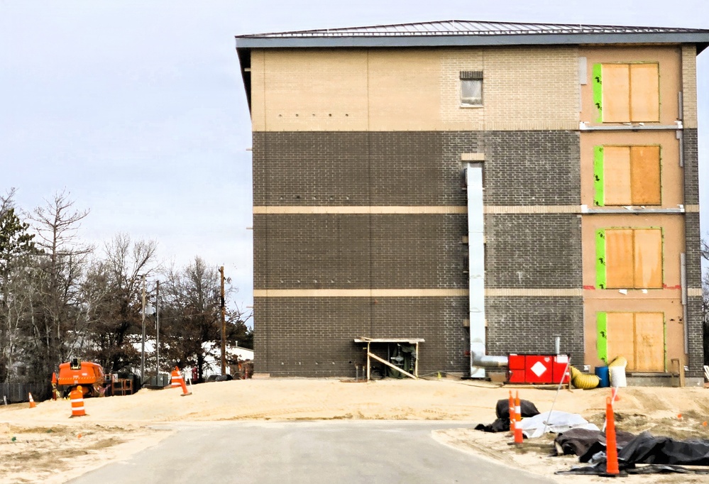 March 2026 construction operations for fiscal year 2024-funded $55.75 million Collective Training Officers Quarters Project at Fort McCoy