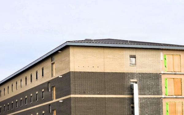 March 2026 construction operations for fiscal year 2024-funded $55.75 million Collective Training Officers Quarters Project at Fort McCoy