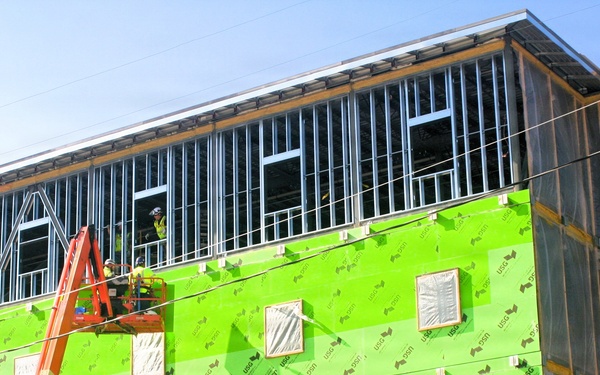 March 2026 construction operations for fiscal year 2024-funded $55.75 million Collective Training Officers Quarters Project at Fort McCoy