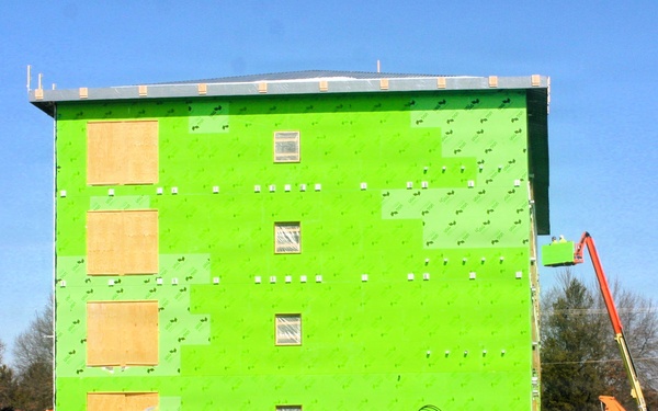 March 2026 construction operations for fiscal year 2024-funded $55.75 million Collective Training Officers Quarters Project at Fort McCoy