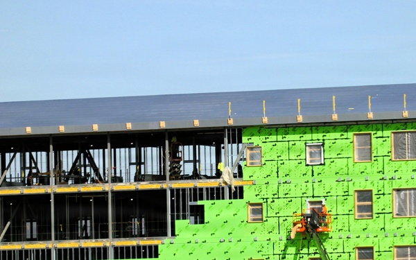 March 2026 construction operations for fiscal year 2024-funded $55.75 million Collective Training Officers Quarters Project at Fort McCoy