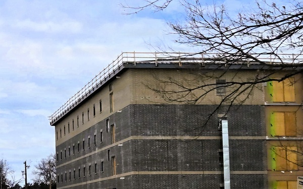 March 2026 construction operations for fiscal year 2024-funded $55.75 million Collective Training Officers Quarters Project at Fort McCoy