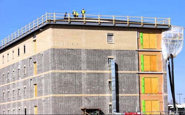 March 2026 construction operations for fiscal year 2024-funded $55.75 million Collective Training Officers Quarters Project at Fort McCoy