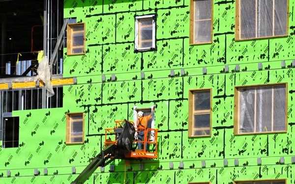 March 2026 construction operations for fiscal year 2024-funded $55.75 million Collective Training Officers Quarters Project at Fort McCoy